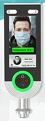 LCD terminal for face recognition, temperature measurement for indoor access control turnstiles gates